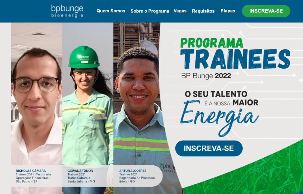 Bp Bunge Bioenergia Abre Inscri Es Para Os Programas De Trainees E