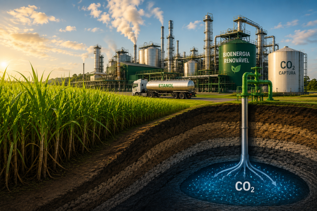 Armazenamento de carbono pode ser fonte de receita para usinas de etanol sem investimento direto